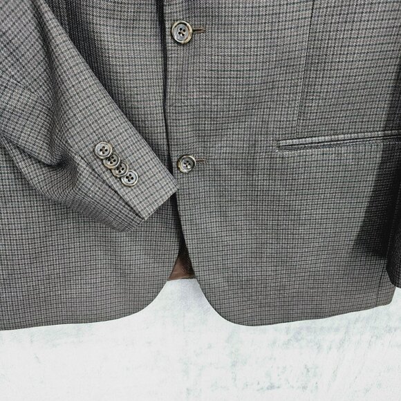 MICHAEL Kors Suit Jacket Blazer Sport Coat 40R Brown Plaid Double Vent 2 Button - Picture 5 of 12